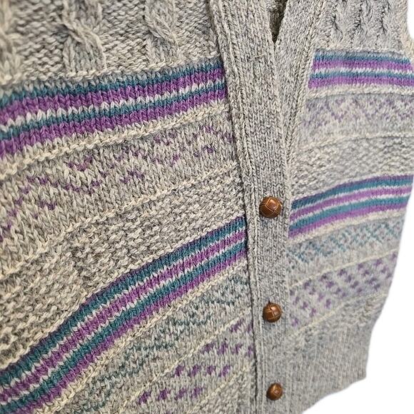 Vtg Cambridge Dry Goods Womens M Wool Sweater Vest Cottagecore USA Made Granny - Picture 5 of 9